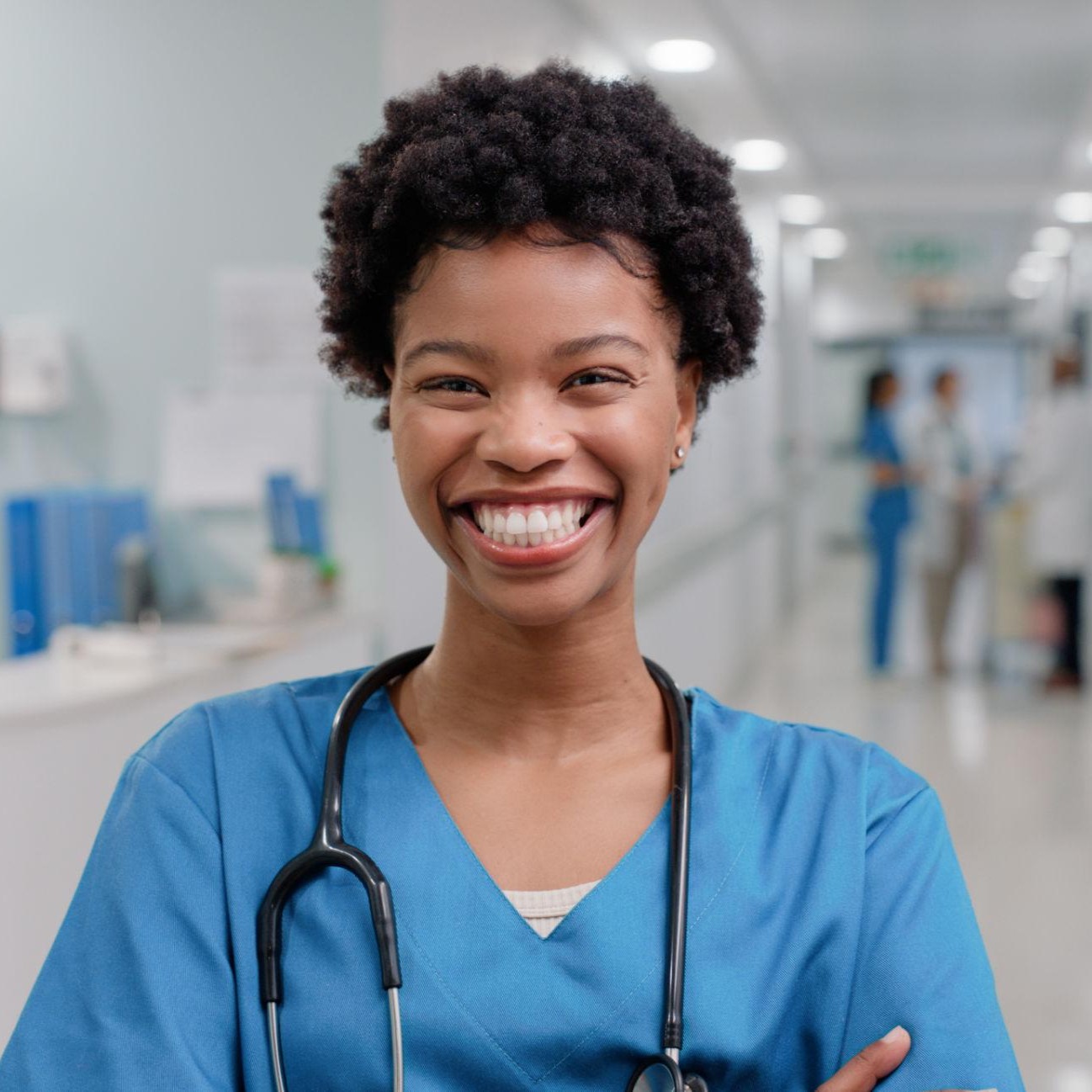 Portrait of Amara, a registered nurse